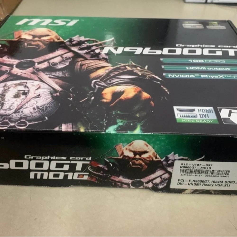 New msi N9600GT NVIDIA Graphics Card Factory Sealed Bag NEW